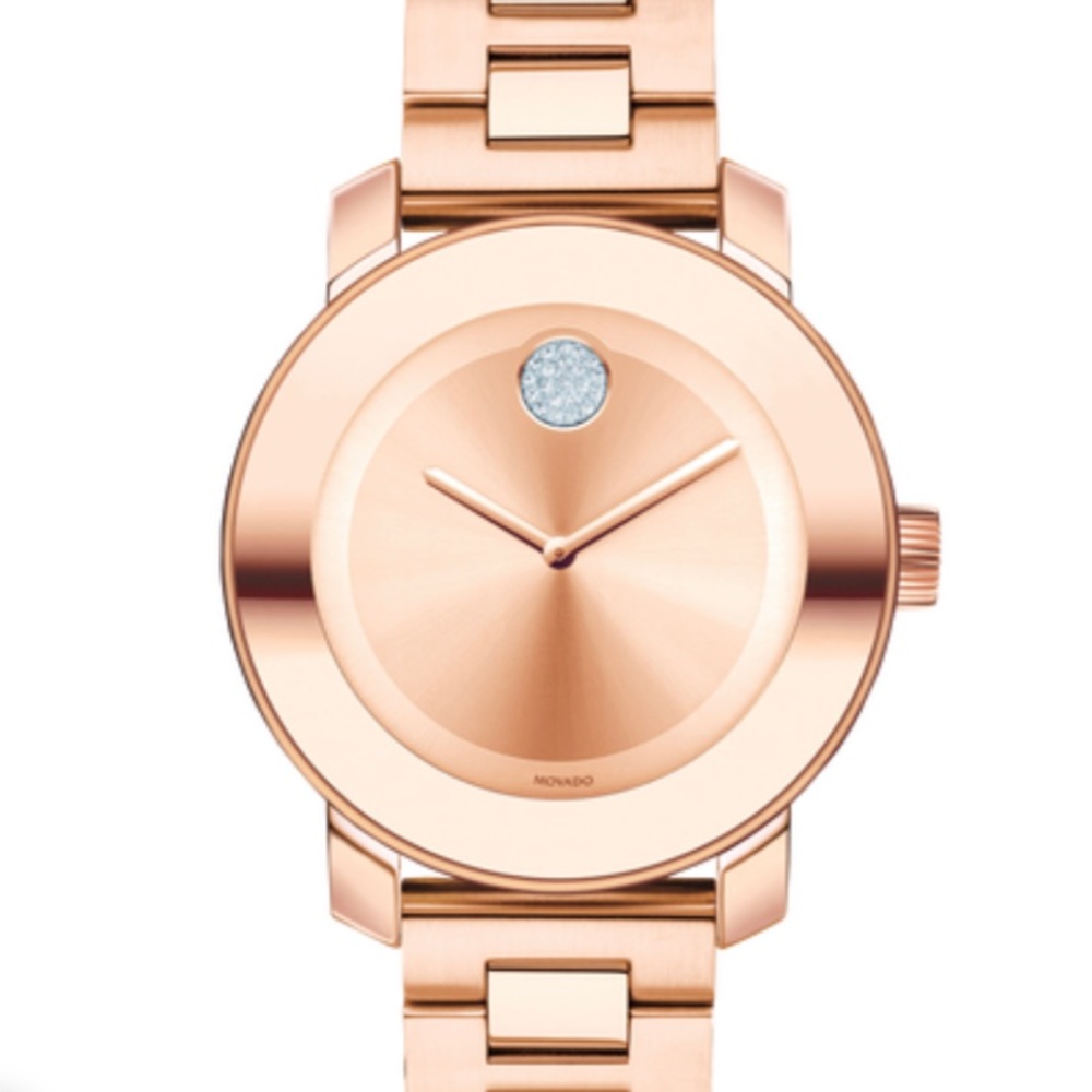 Midsize Rose Gold Movado BOLD watch